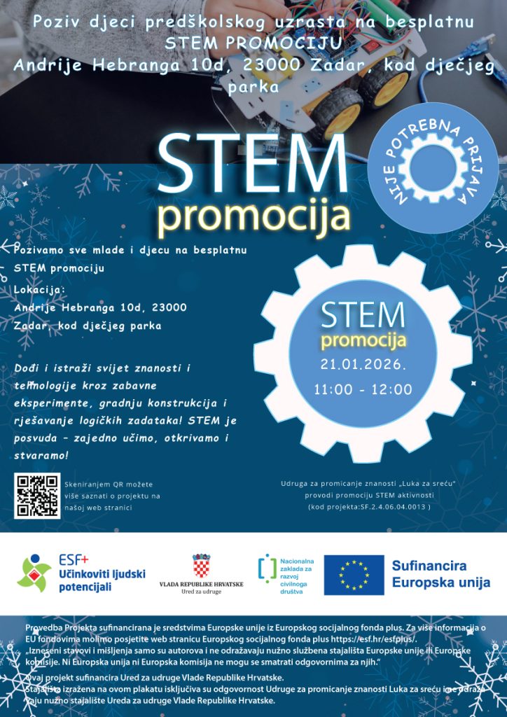 Promocija STEM aktivnosti na javnim mjestima (aktivnost 4.) u siječnju