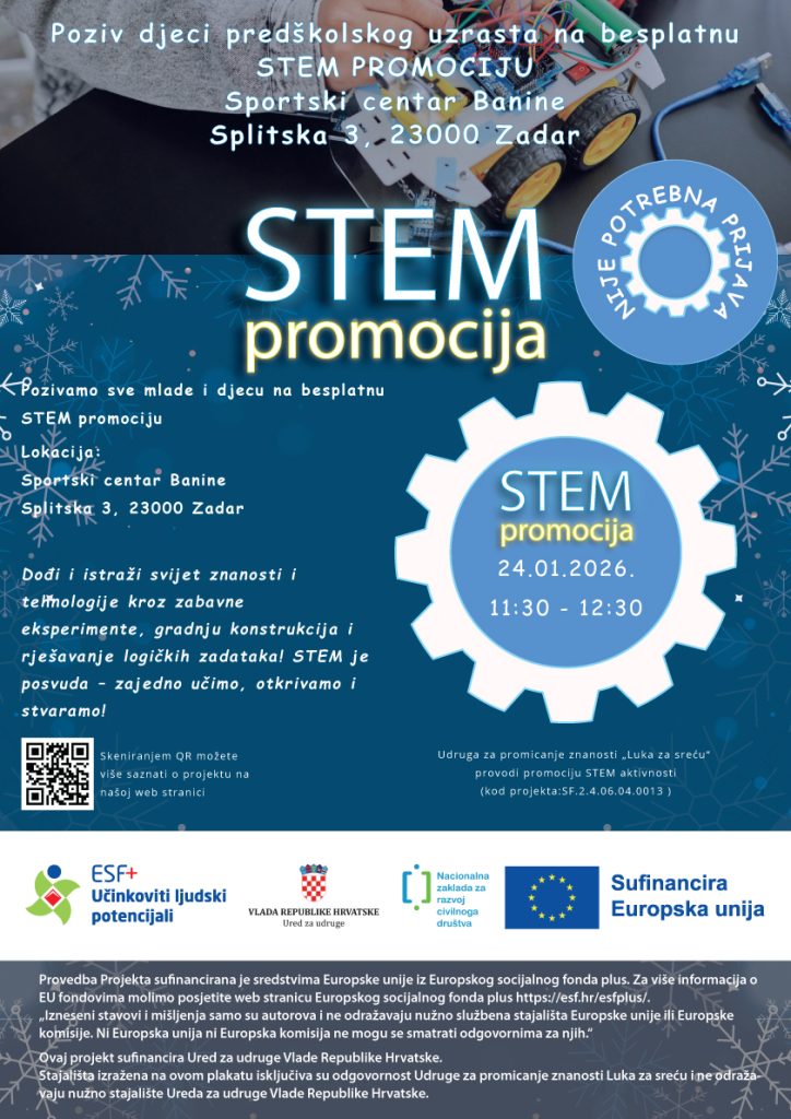 Promocija STEM aktivnosti na javnim mjestima (aktivnost 4.) u siječnju