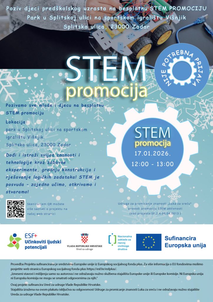 Promocija STEM aktivnosti na javnim mjestima (aktivnost 4.) u siječnju