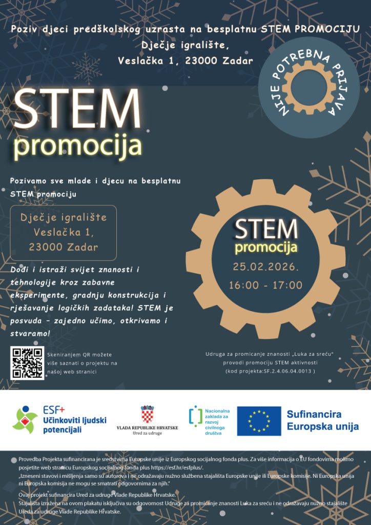 Promocija STEM aktivnosti na javnim mjestima (aktivnost 4.) u veljači